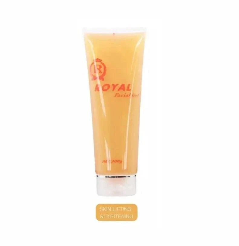 Ultrasonic RF Gel in an amber-orange tube with red Royal Facial Gel branding and white cap
