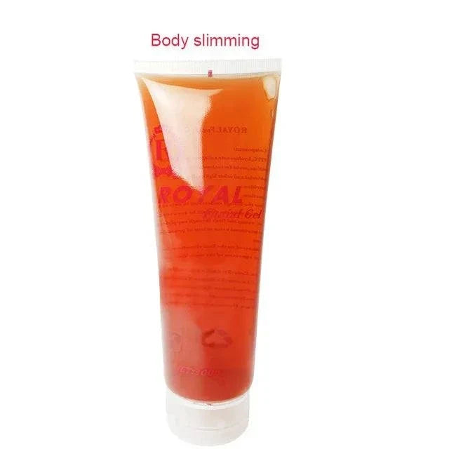 Ultrasonic RF Gel in a translucent orange tube with a white flip-top cap and printed labeling