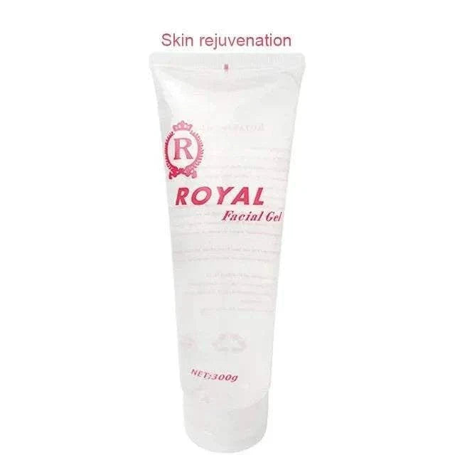 Ultrasonic RF Gel in a white tapered tube with pink Royal Facial Gel branding and 300g net quantity